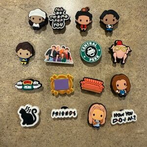 Lot of 16 Friends TV Show Croc Charms Shoe Accessories Central Perk NEW